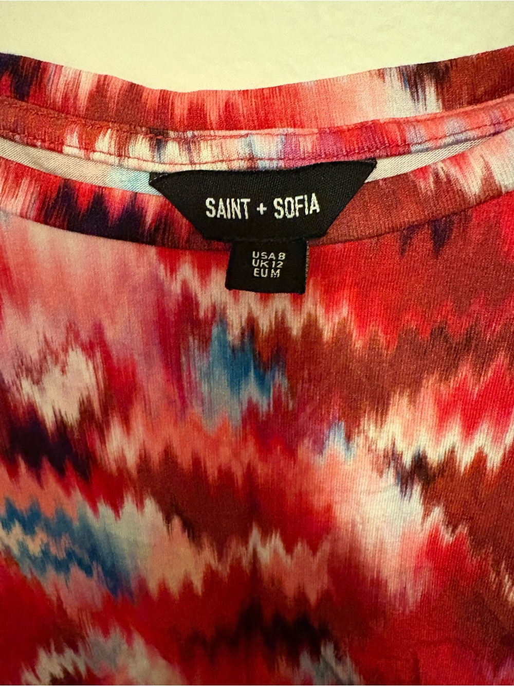 Saint + Sofia Short Sleeve Twist-Front Top - Picture 2 of 4